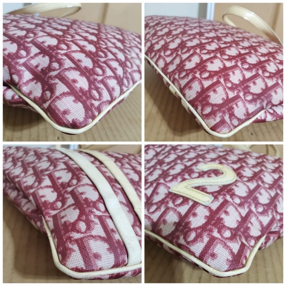 Authentic Christian Dior Monogram Trotter Book Tote Raspberry - Picture 6 of 11